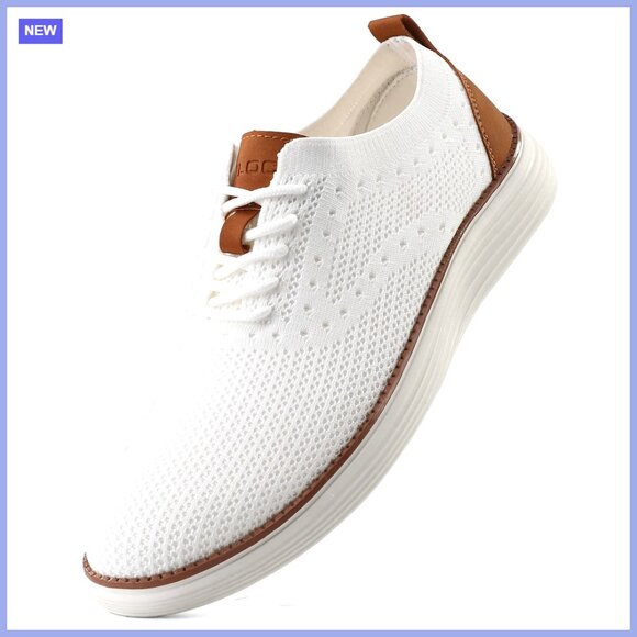Men's Casual Dress Sneakers Lace-Up Oxfords Mesh Breathable Walking Shoes